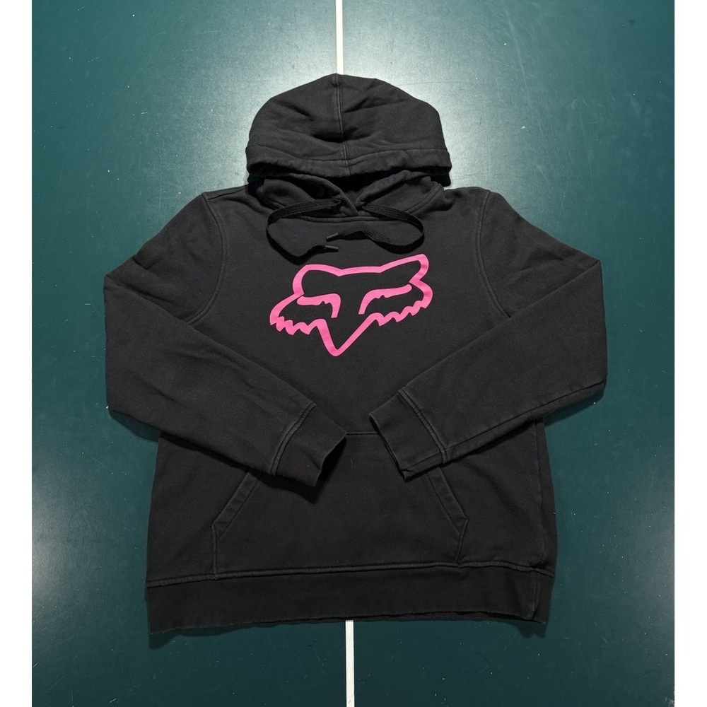 Fox Racing Women's Boundary Pullover Fleece Hoodie Black Pink Large Motocross